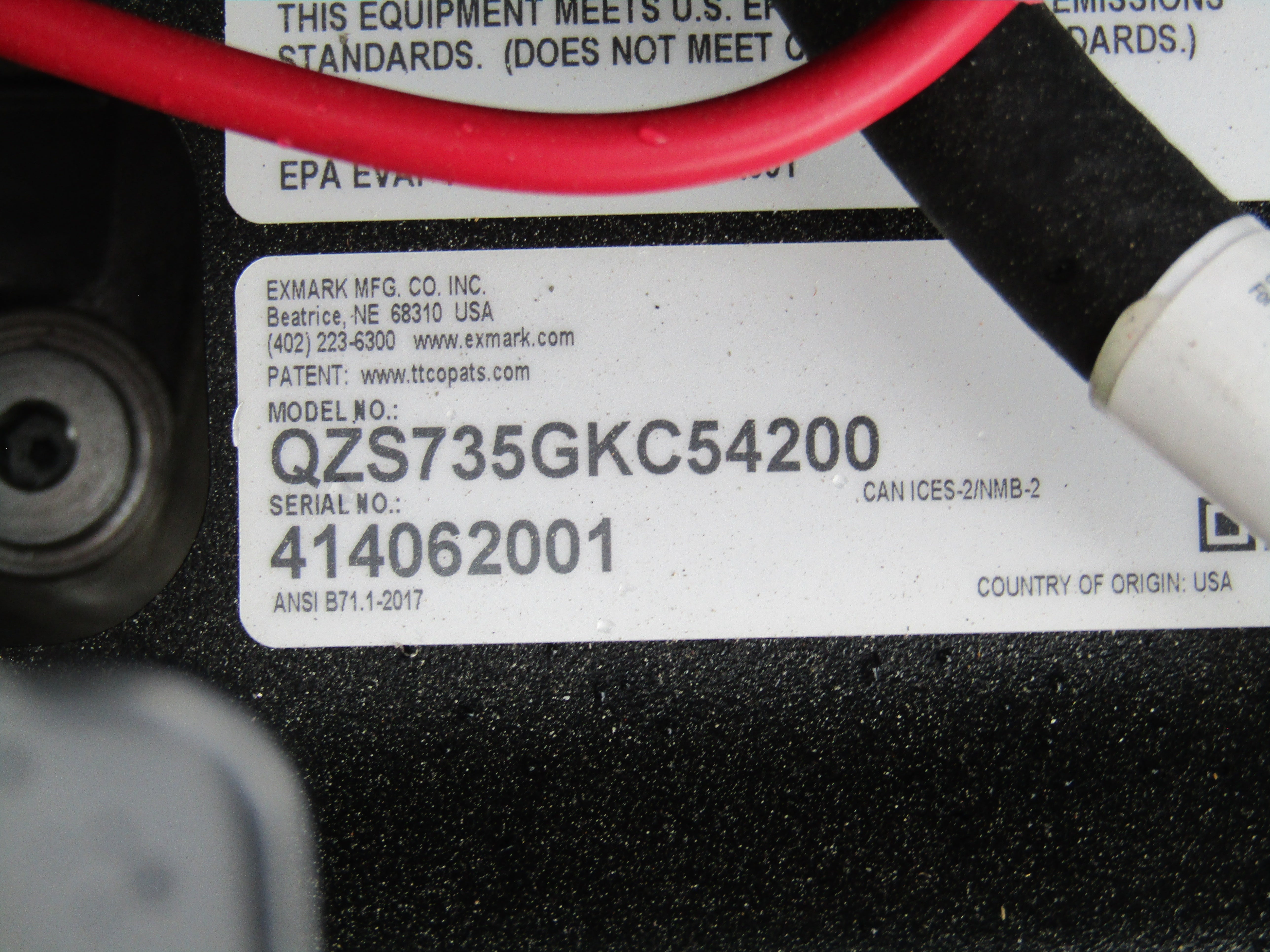 EXM-7 54" QUEST S-SERIES ZERO TURN QZS735GKC54200