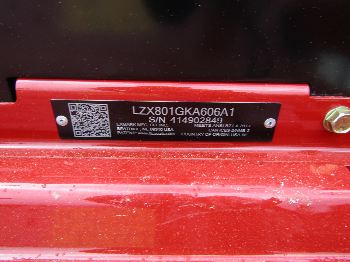 EXM-9 60" LAZER Z, X-SERIES LZX801GKA606A1