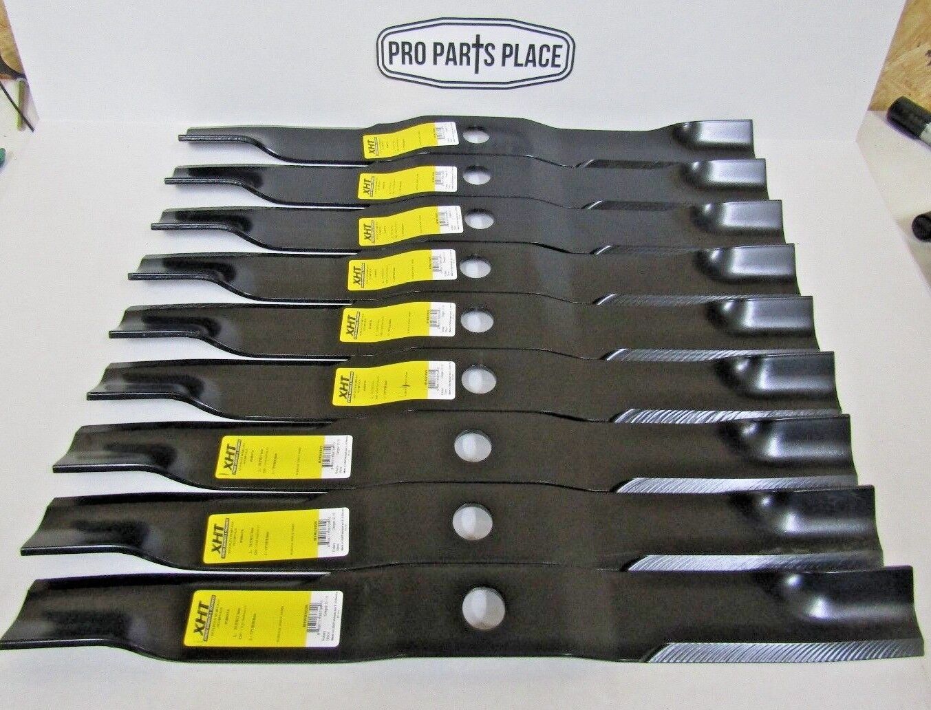 9 USA XHT HD BLADES KUBOTA K5677-34340 K567734340 ZD331 ZD326 ZD28 WITH 72" DECK