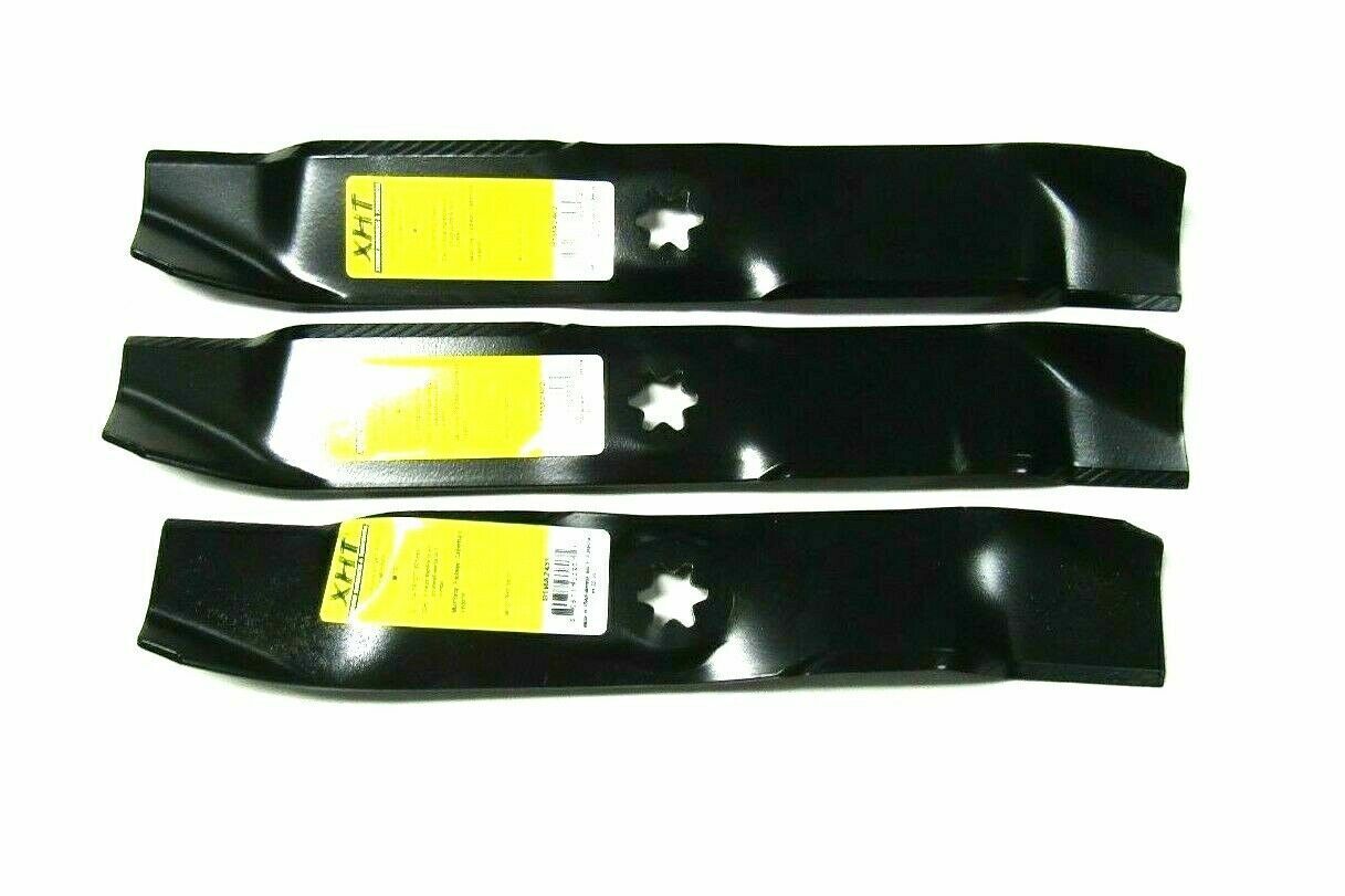 3 USA XHT HD BLADE CUB CADET TROY BILT MTD 742-0612 742-0611 2 LONG & 1 SHORT
