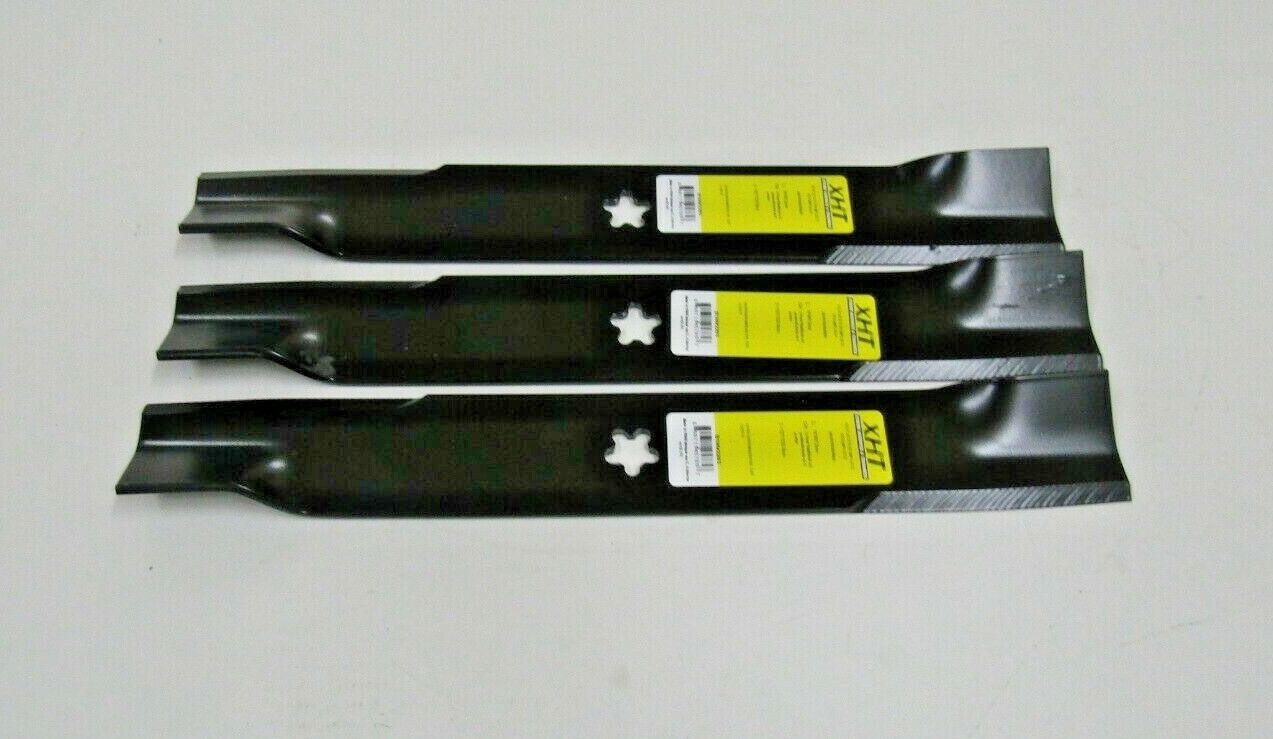 3 USA XHT BLADES HUSQVARNA 539112079 EZ SERIES MODEL 5221 52" DECKS DIXON YAZOO