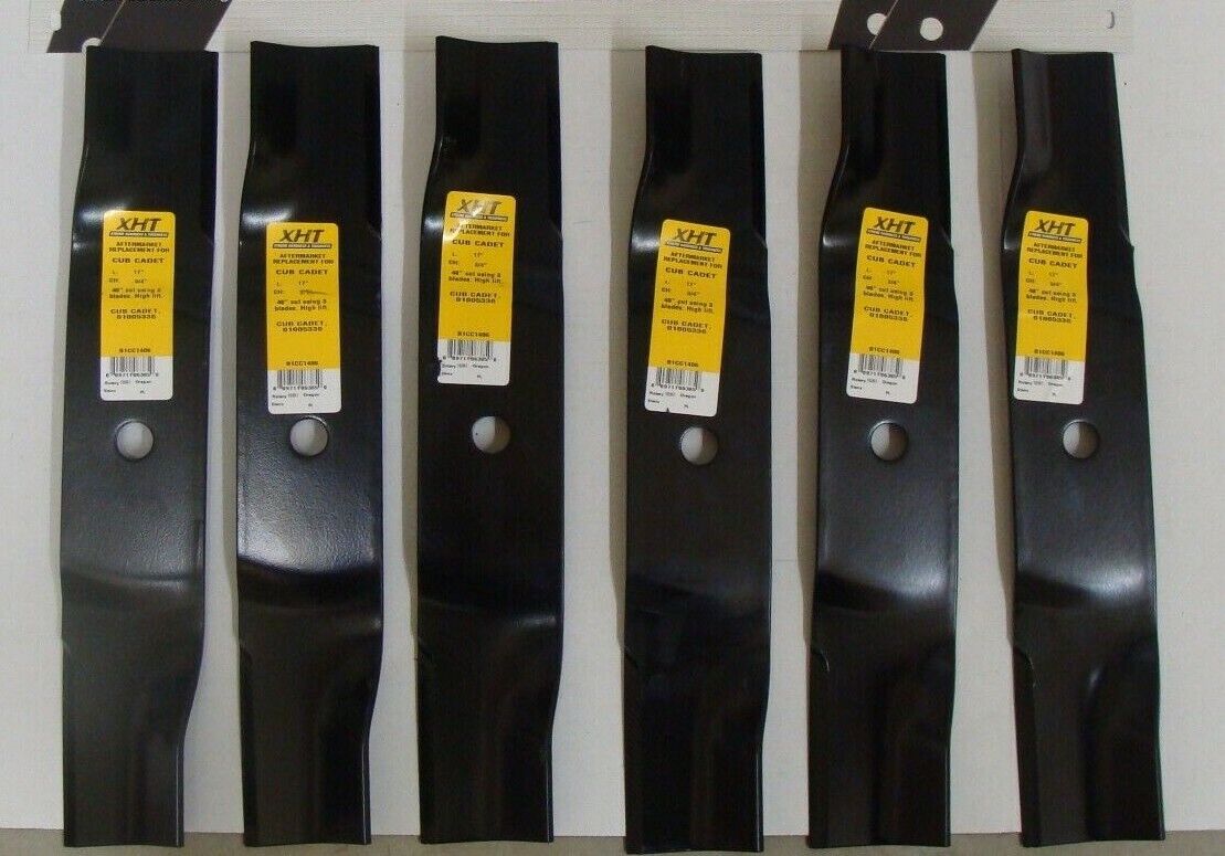 6 USA XHT HD BLADES FOR MTD CUB CADET 02005017 1005336 94204417 942-04417 48"