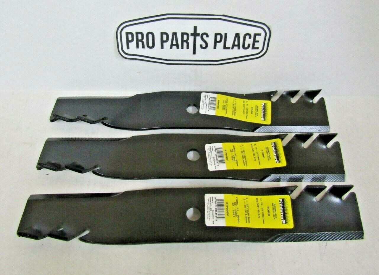 3 USA PREDATOR BLADES TORO WHEEL HORSE 54-0010-03 54001003 54-0010 44" CUT