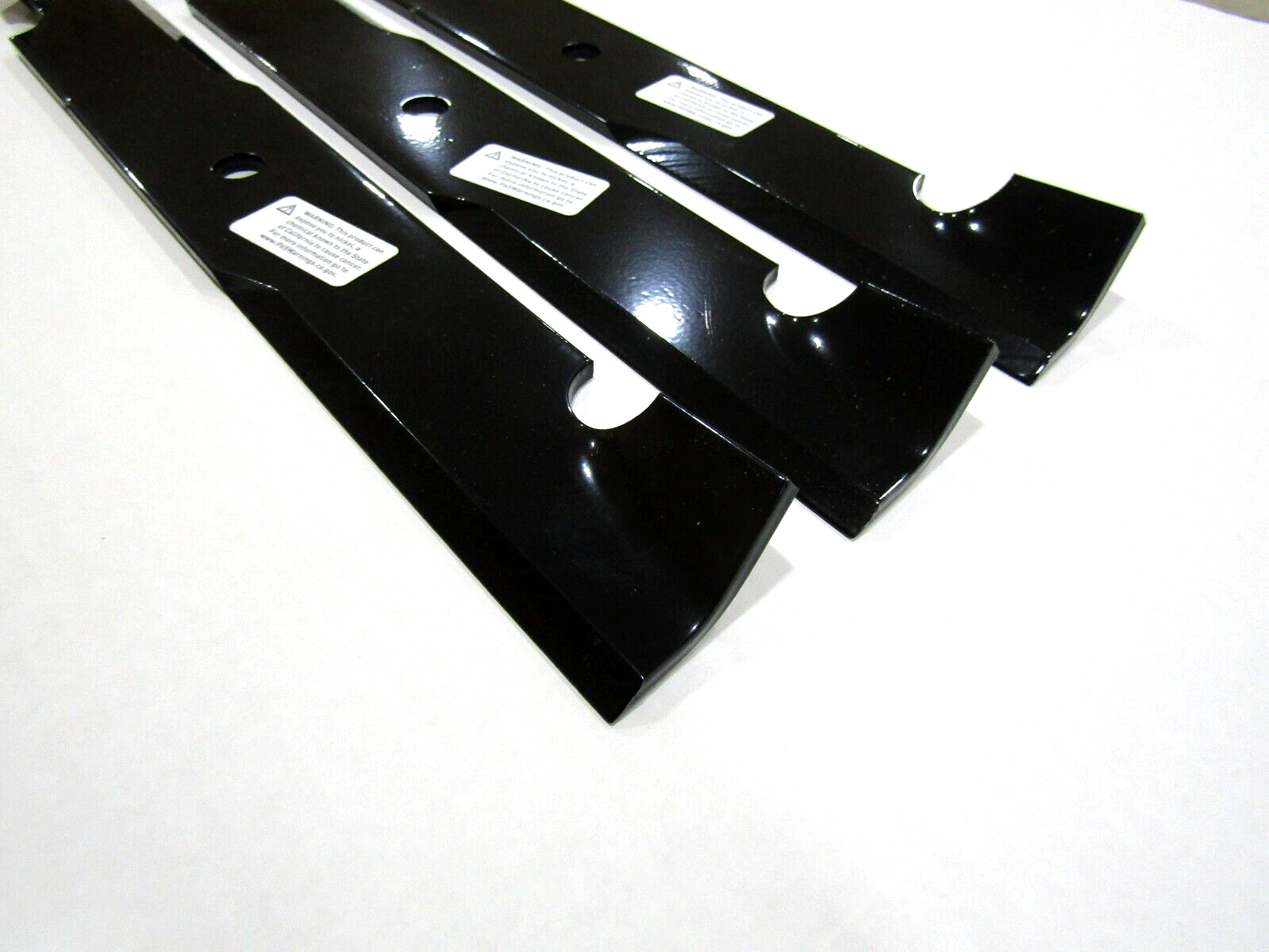 3 OEM BAD BOY blades 54" decks Bad Boy 038-0001-00 038-0002-00 NOT AFTERMARKET
