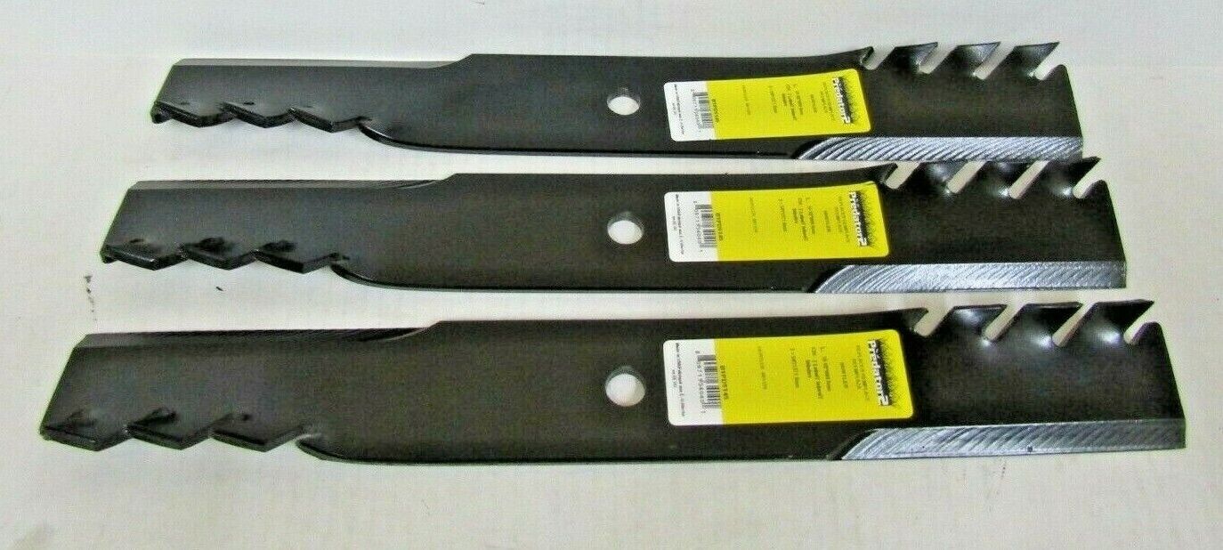 3 USA PREDATOR MULCHING BLADES HUSTLER EXCEL 797696 601124 54" RAPTOR SD FASTRAK