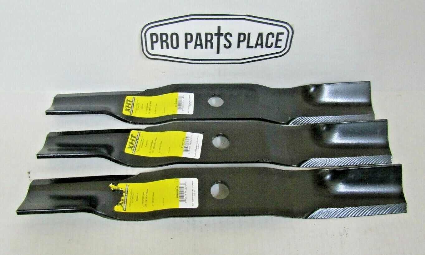 3 USA XHT HEAVY DUTY BLADES KUBOTA K5619-34330 ZD221 ZG227 K5351-99040 54" DECK