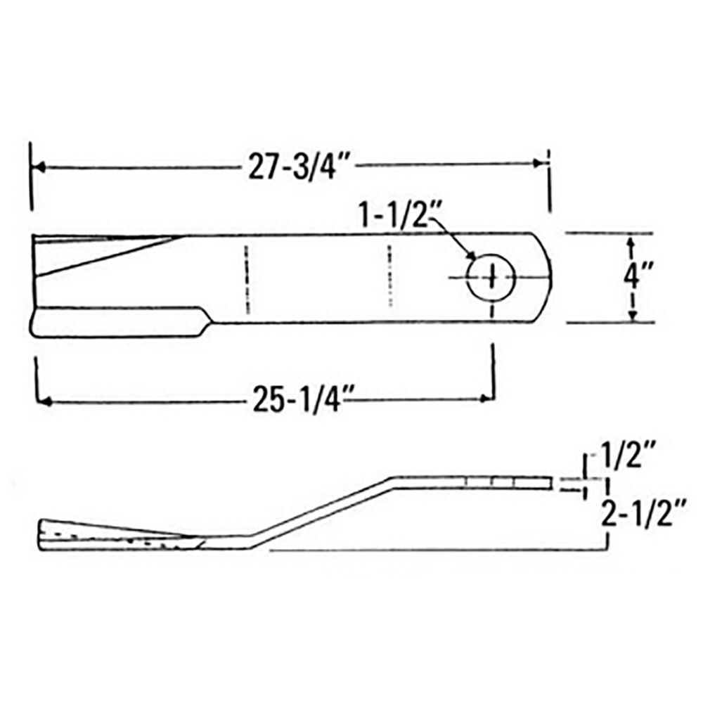 2) BUSH HOG BLADES 7556 7556BH FOR BH26 SQ172 SQ72-4 SQ720 1206 1256 206 256 ++