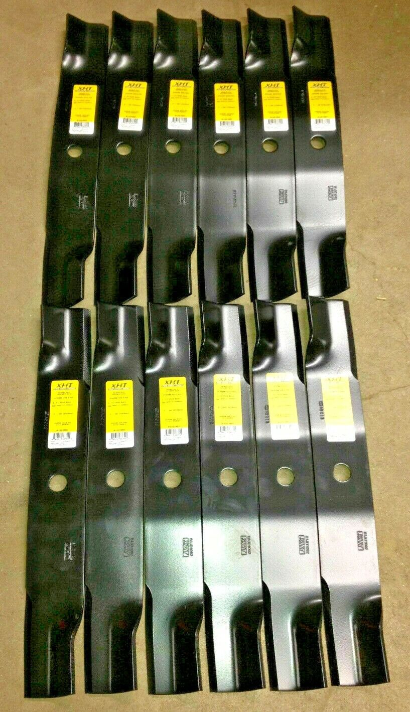 12 USA blades will fit JOHN DEERE TCU15881 737 757 777 797 60" DECKS M131958