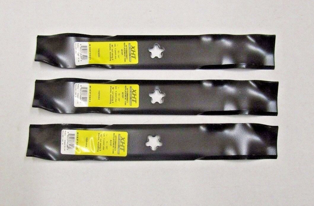 3 USA XHT HD MULCHER BLADES 46" CRAFTSMAN 145708 152443 163819 157033 170698