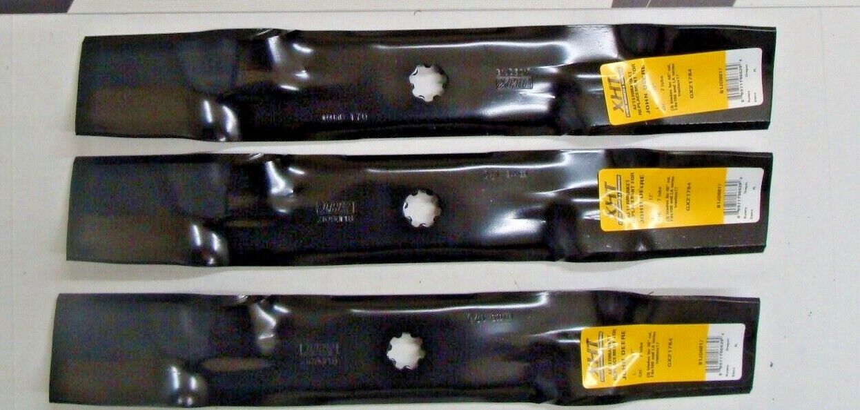3 USA Blades will fit JOHN DEERE 48" LA165 X140 X165 145 155C EZTRAK Z245 Z255