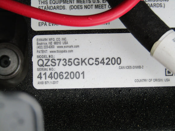 EXM-7 54" QUEST S-SERIES ZERO TURN QZS735GKC54200