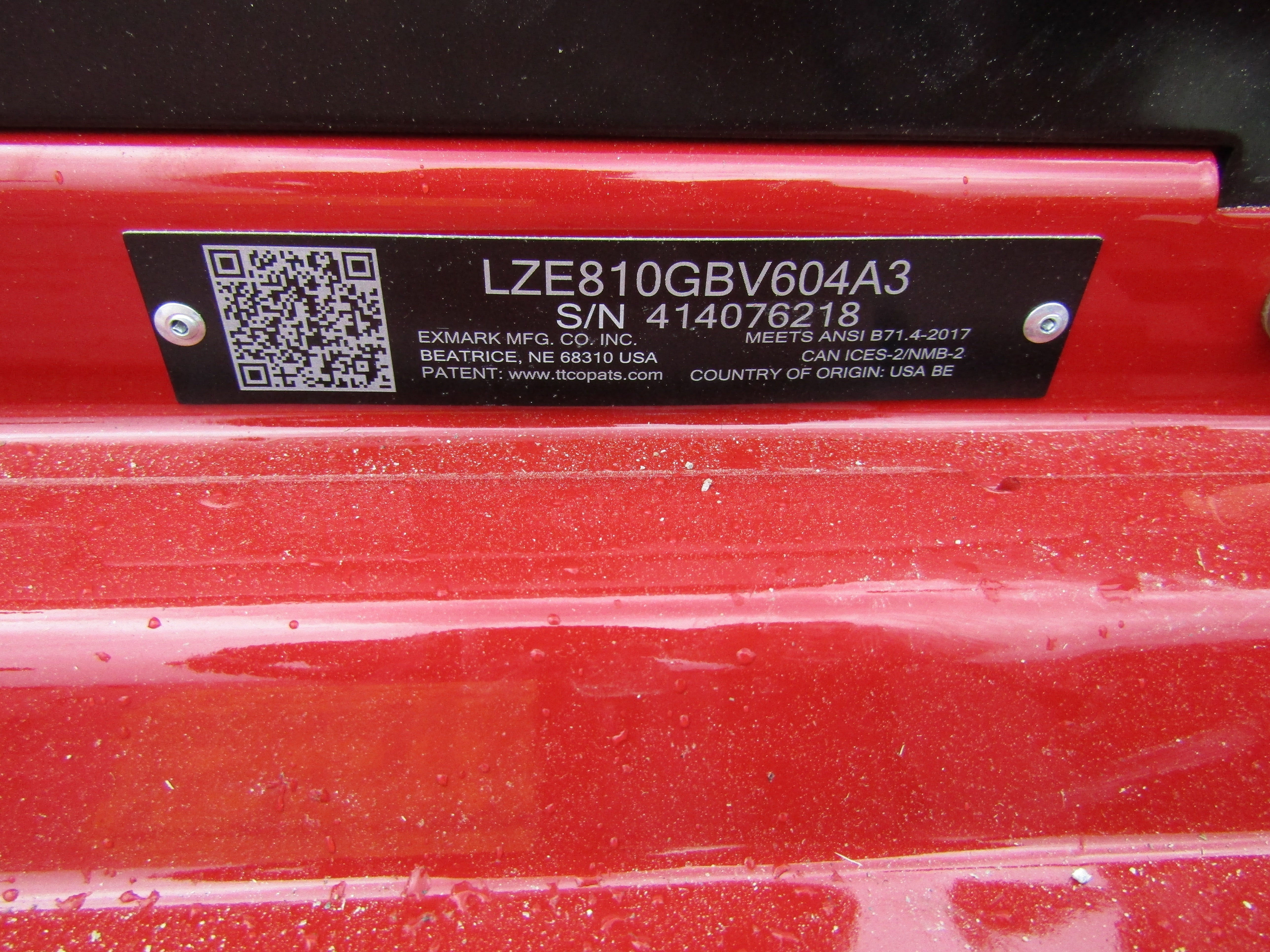 EXM-8 60" EXMARK LAZER E-SERIES LZE810GBV604A3 ZERO TURN