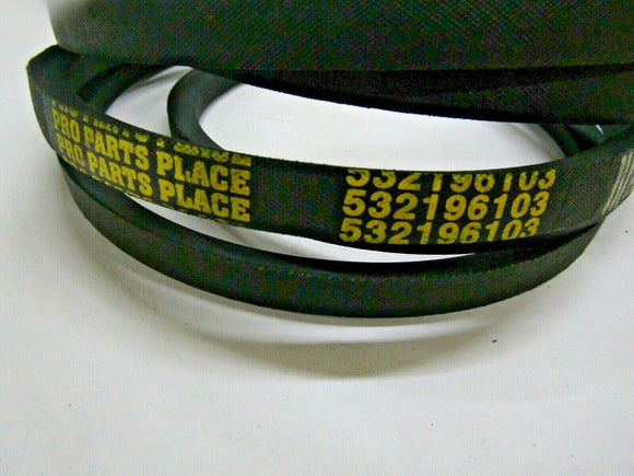 EXACT SPEC DECK DRIVE BELT- CRAFTSMAN 196103  HUSQVARNA 532196103 5321961-03