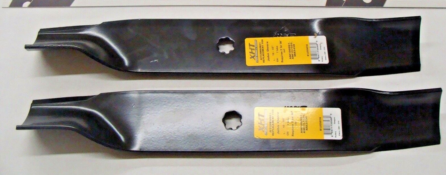 2 USA blades will fit JOHN DEERE M83459 M84472 AM100991 116 130 160 165 RX63