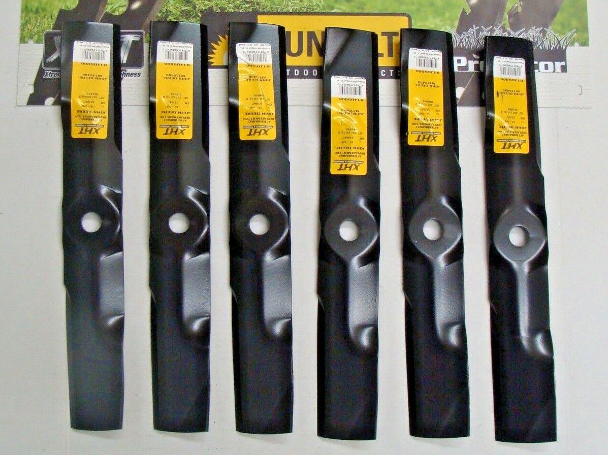 6 blades will fit JOHN DEERE M115495 48" GT242 GT262 275 325 335 345 425 445 240