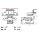 SEAT WILL FIT JOHN DEERE 1830 1840 2020 2030 2040 2040S 2120 2130 2140 2150 2155-10