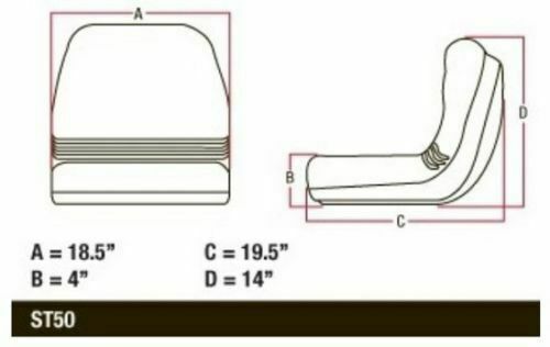 Seat will fit John Deere AM123666 F510 F525 240 245 260 265 285 320 325 335 345