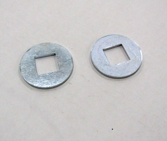 Disc harrow slack washers for 1-1/8" squared harrow axles, takes up slack