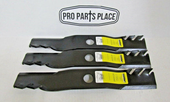3 REPL USA XHT BLADES KUBOTA K5583-34350 Z723 Z724 16.65" W/ 1-1/8" CENTER HOLE