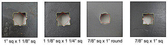 8) 18" DISC HARROW BLADE NOTCHED 3.5MM (9 GAUGE) 1" SQUARE OR 1-1/8" SQUARE AXLE