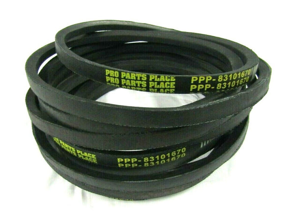 Made with kevlar belt set KHUN DISC MOWER GMD55 GMD66 KUHN 83101670 5/8" X 98.8"