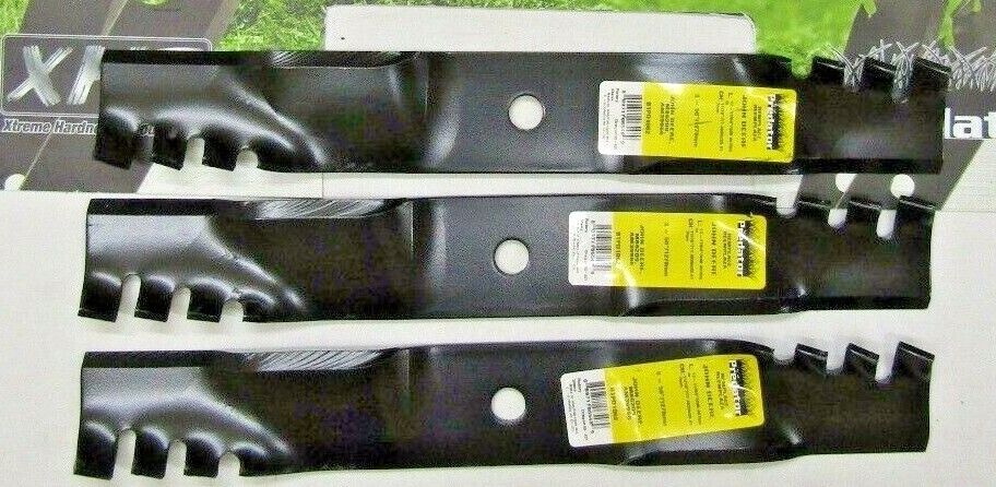 3 USA XHT blades will fit JOHN DEERE M86209 AM39966 M76461 with 50" DECK