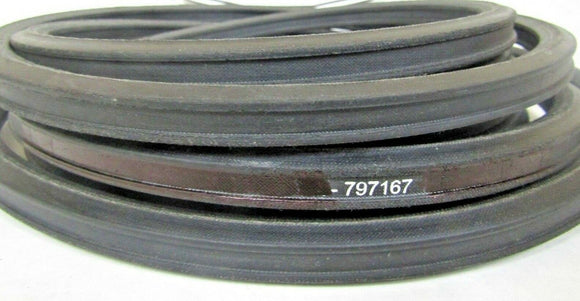 NEW OEM SPEC DECK BELT REAR DISCHARGE HUSTLER 797167 DOULBE ANGLED ARAMID CORDED