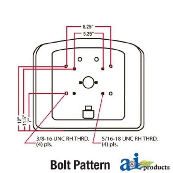 Seat will fit JOHN DEERE  AM103284 HIGH BACK 316 318 322 330 332 420 430 375