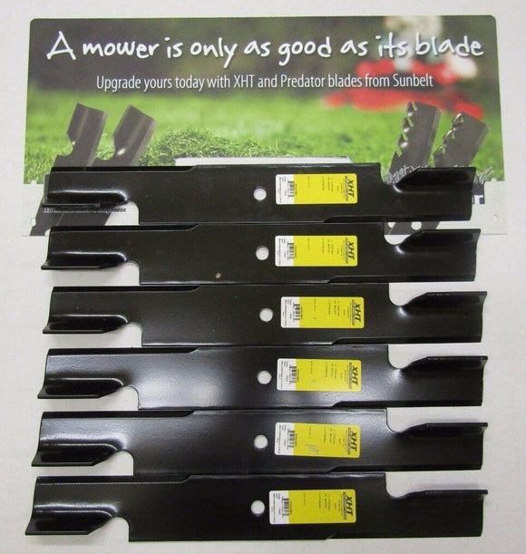 6 USA XHT BLADES FOR SCAG 482881 48111 481708 481712 482787 61" HIGH LIFT NOTCH