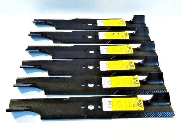 6 USA XHT BLADES, BAD BOY ZERO TURN MZ, ZT, CZT, MAVERICK & OUTLAW 48" DECK