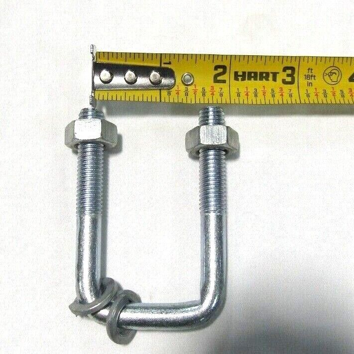 Hay grapple hook with U-bolt, hay accumulator hook grapples. Fits 1-1/4" square - 0