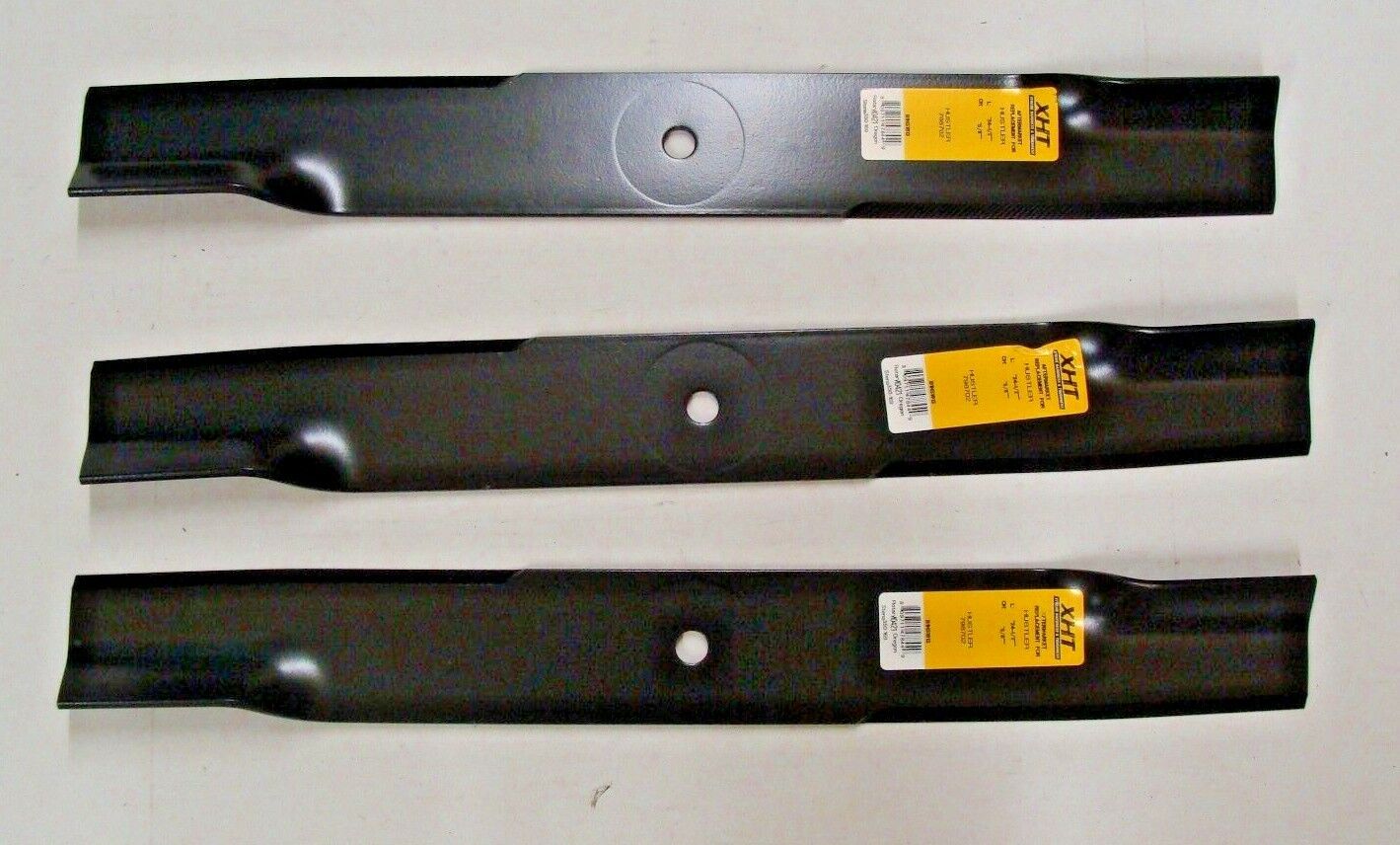 3 REPL XHT HD USA BLADES EXCEL HUSTLER 798702 EXMARK 103-1581 103-1581-S 72" CUT