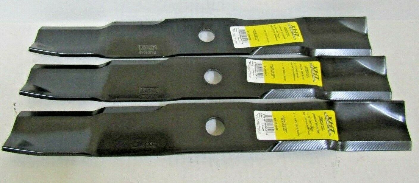 3 USA blades will fit JOHN DEERE M135334 F687 7H19 7H17 757 737 Z970R 54" decks