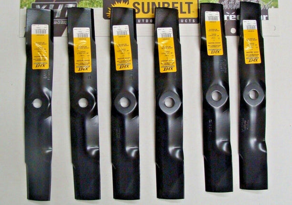 6 XHT BLADES will fit JOHN DEERE M145476 M127500- Z425 Z435 Z445 48" CUTS