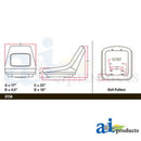 SEAT FOR KUBOTA 35080-18400, K2571-56110, K2571-56112, 32420-72960, 32420-72962-2