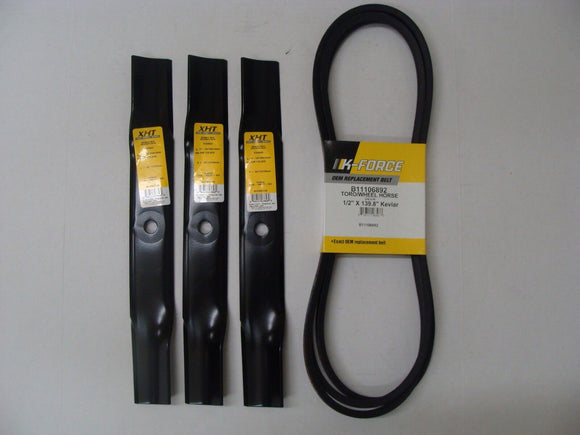 TORO 50" TIMECUTTER DECK KIT W/ BELT & 3 BLADES 74370 74372 74373 74374 74375