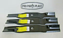 3 USA XHT HEAVY DUTY BLADES KUBOTA K5619-34330 ZD221 ZG227  K5351-99040 54" DECK-1