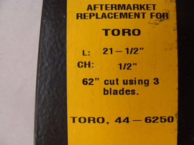 3 XHT HD USA BLADES FOR TORO 44-6250-03 44-6250 62" CUT GROUNDSMASTER 108-1124 - 0