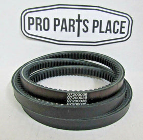 OEM SPEC REPL SECONDARY BELT ARIENS GRAVELY 07200036 MAX ZOOM PRO MASTER PRO TUR