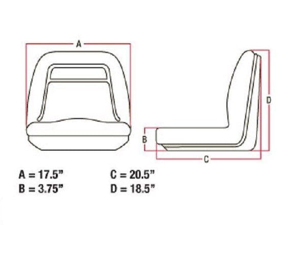 (2) new seats will fit JOHN DEERE VG11696 AM121752 GATOR 4X2 4X4 4X6 CX DIESEL