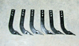 PACK OF 6 16" BOX BLADE SHANK TEETH 3 HOLE 3/4" X 2-1/2" WIDE 5/8" PIN HOLES