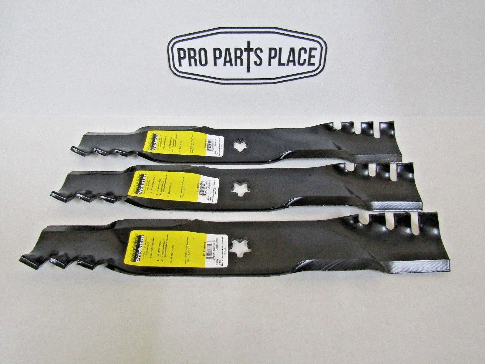 3 USA XHT PREDATOR BLADES HUSQVARNA CRAFTSMAN POULAN 173921 532173920 532180054