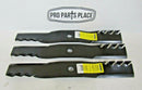 3 XHT USA mulching blades will fit John Deere M145516 UC22010 M143520 54" C DECK-1