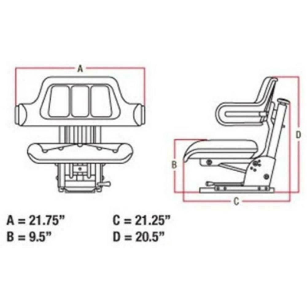 SEAT will fit JOHN DEERE TY24763 JOHN DEERE 1020 1030 1120 1130 1530 1630 1640