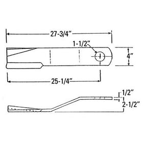 2)  BUSH HOG BLADES 7556 7556BH FOR BH26 SQ172 SQ72-4 SQ720 1206 1256 206 256 ++ - 0