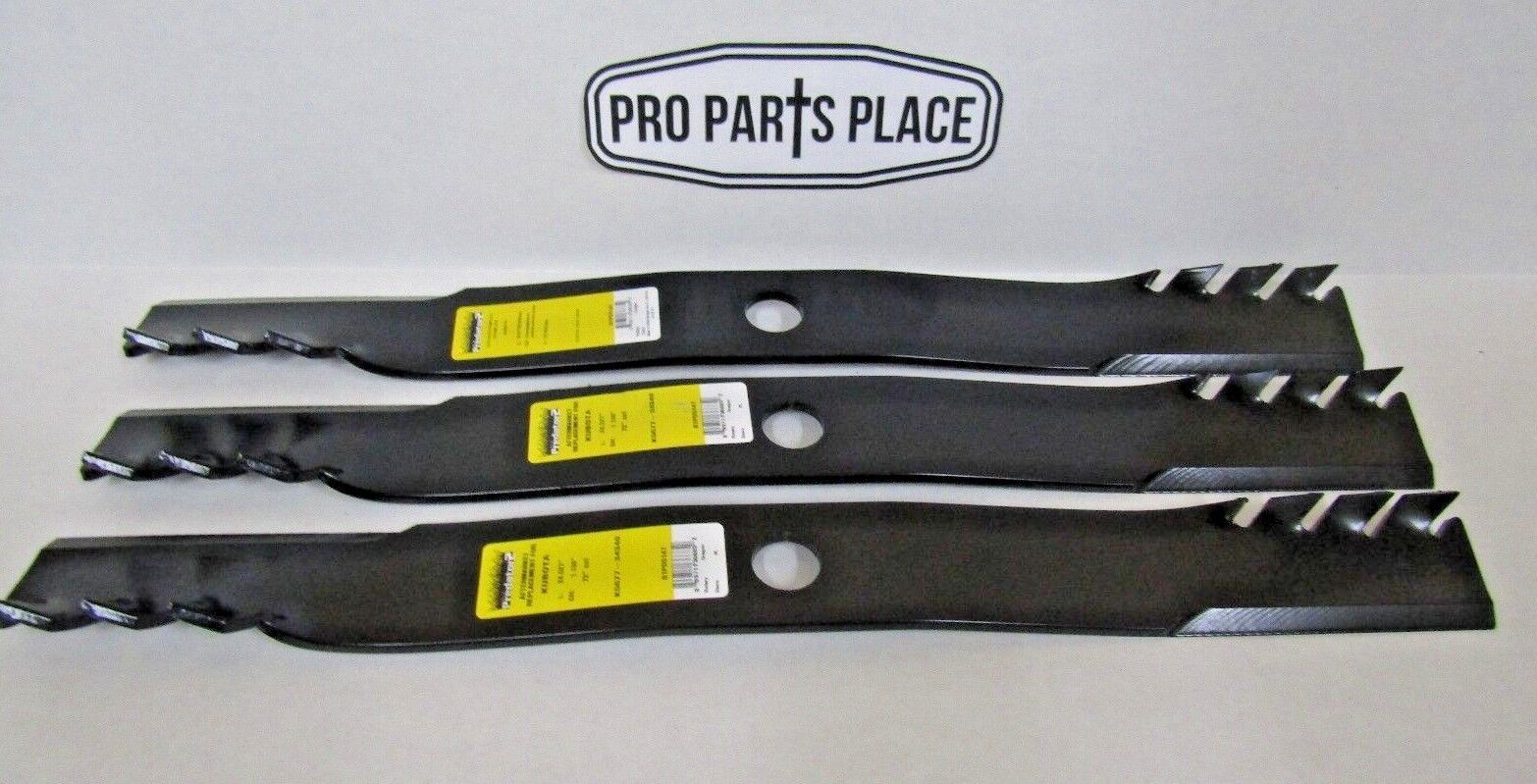 3 USA MADE PREDATOR MULCHING BLADES KUBOTA ZD28 ZD326 ZD331 72" K5677-34340