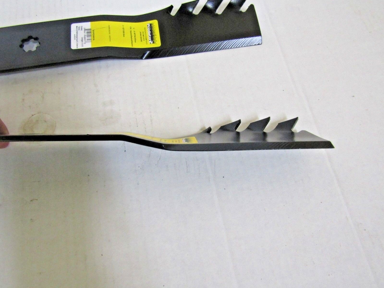 2 USA XHT Predator blades will fit JOHN DEERE 42" E100 E110 E120 E130 E140 - 0
