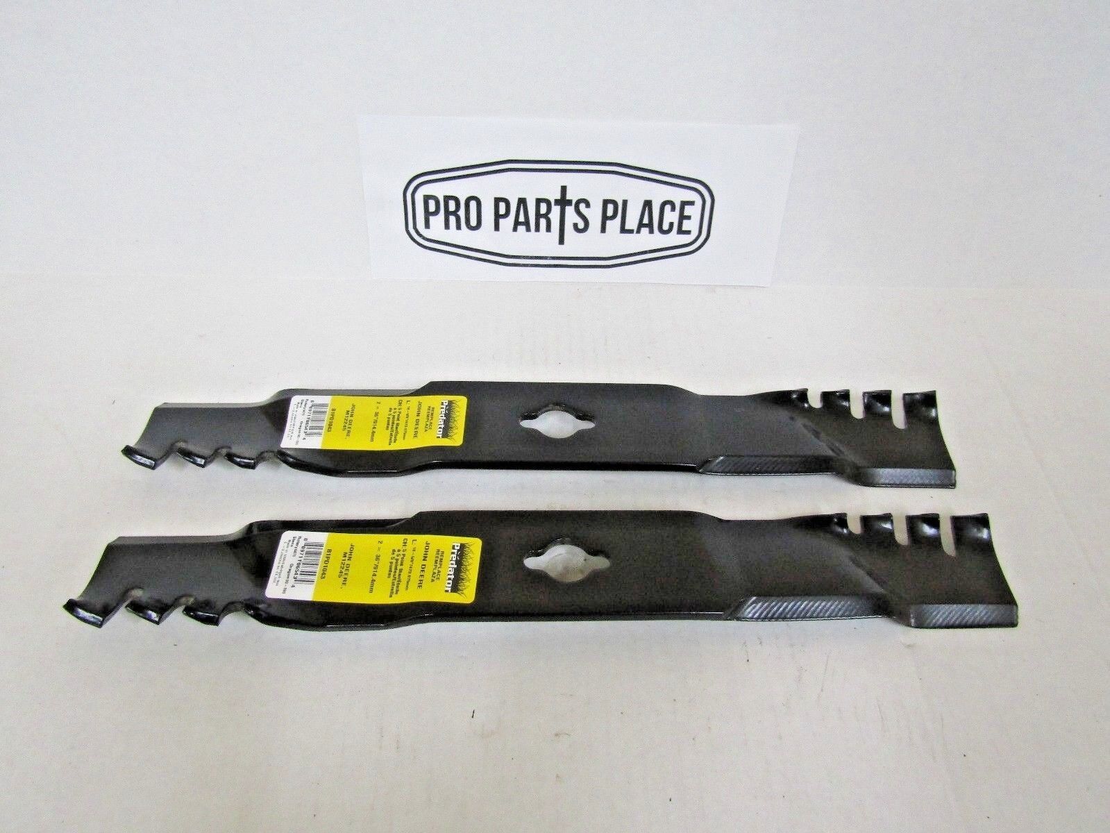 2 USA XHT Predator blades will fit JOHN DEERE 36" DECK M12245 M122467 512385