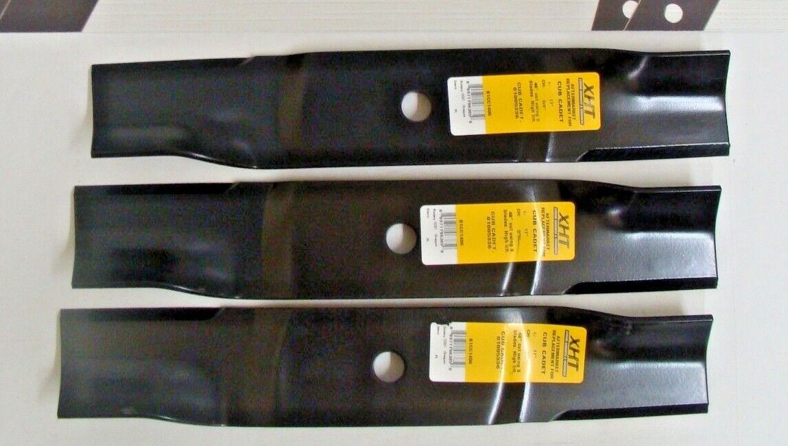 3 USA XHT HD BLADES FOR MTD CUB CADET 02005017 1005336 942-04417 48" FAB HI-LIFT