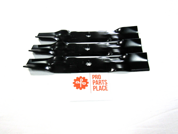 3 USA BLADES Compatible with John Deere 48" D140 D150 D155 D160 LA130 Z245 Z255